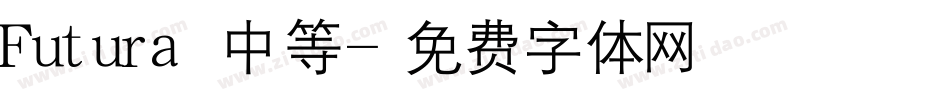 Futura 中等字体转换